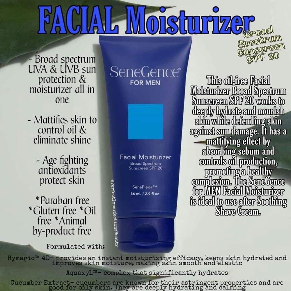 Mens Facial Moisturizer SPF 20